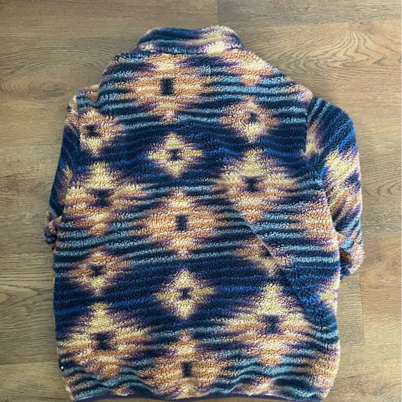 Edgar + Ash Fleece Sherpa Full Zip Aztec Tribal Streetwear - Picture 4 of 4